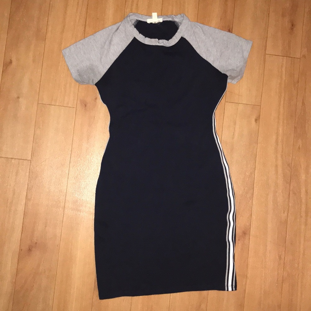 Silence + Noise sporty bodycon dress with stripe